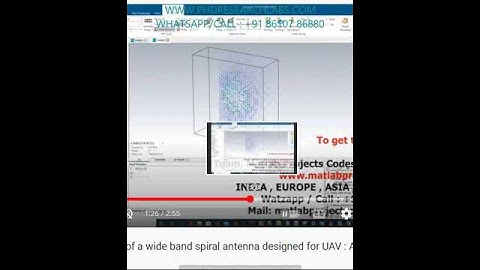 CST simulation of a wide band spiral antenna designed for UAV -Antenna Projects-ANTENNA ASSIGNMENTS