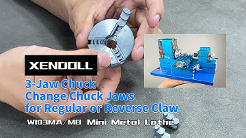 Mini Metal Lathe | 3-Jaw chuck | Change chuck jaws for Regular or Reverse