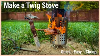 Make a twig wood camping stove. Make a ikea hobo stove.