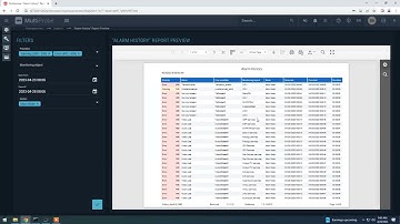 Video Alarm History and Reports Generation