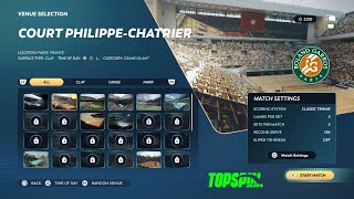 Top Spin 2K25 - ALL COURTS & VENUES IN THE GAME (PS5)