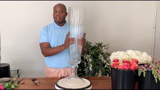 A Large Glass Centerpiece Tutorial with The Flower Guy Bron