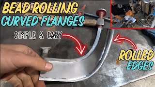 HowTo Make a Curved Flange With a Bead Roller Metal Shaping A 1932 Split Grill  Part 2