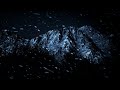 Snowstorm Ambience Sounds to Relax and Sleep - Dimmed Screen | Blizzard Storm in the Mountains