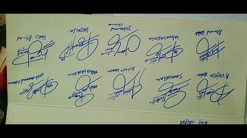 How to Draw Signature like a Billionaire (For Alphabet "M" S " A " F " R "  H " )