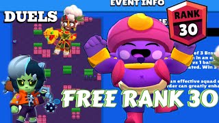 FREE RANK 30 GENE IN DUELS🔴🏆🧞‍♂️| HOW TO PUSH YOUR FIRST R30 💯🥊 | BRAWL STARS | DUELS - NO EXCUSES