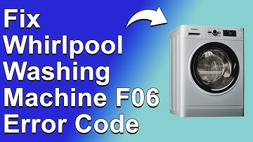 Whirlpool Washing Machine F06 Error Code (Control Board Problem - How To Solve Error F06)