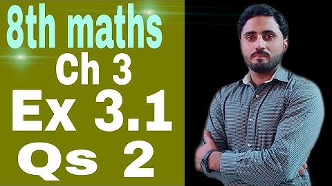 Ex 3.1 | Qs 1 | 8th Maths | urdu hindi | maths with Naseer