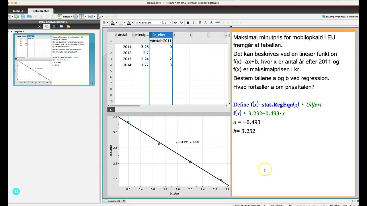 Regression med årstal