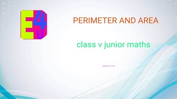 PERIMETER AND AREA CLASS-5 JUNIOR MATHS EXERCISE 17-A