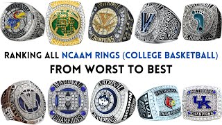 Ranking All COLLEGE BASKETBALL Rings From WORST to BEST!