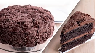 Chocolate rose cake - a dark layered with frosting, all chocolate,
inside and out. this is by far dessert for lovers o...