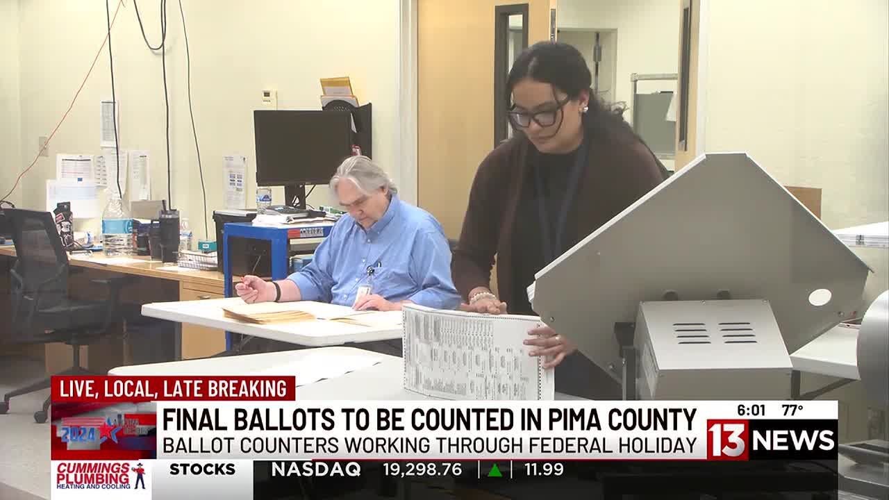 Final ballots being counted in Pima County - YouTube