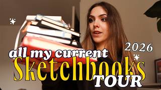 Flipping Through ALL My Current Sketchbooks (Part 2!) | Mixed Media Sketchbook Tour