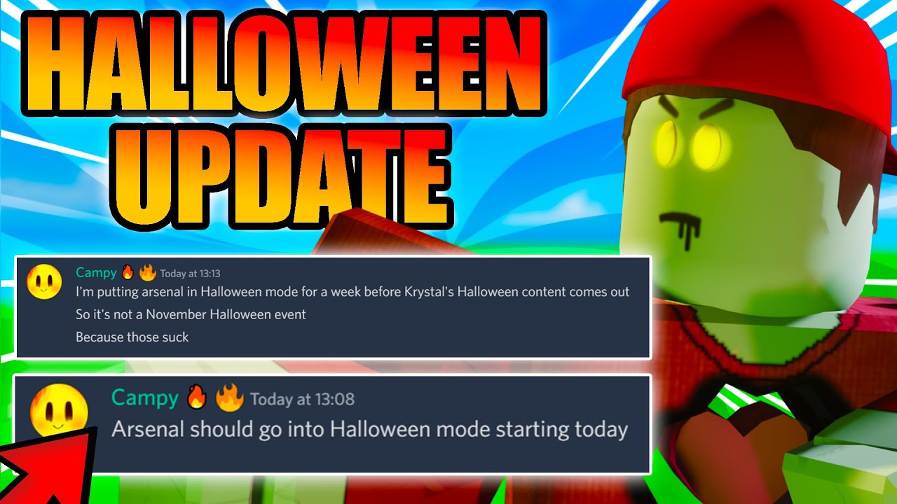 RTC on X: UNFORTUNATE NEWS: Due to the several hour outage at Roblox right  now, the Halloween Arsenal update has been delayed until Friday. Many Rolve  fans are very upset to hear