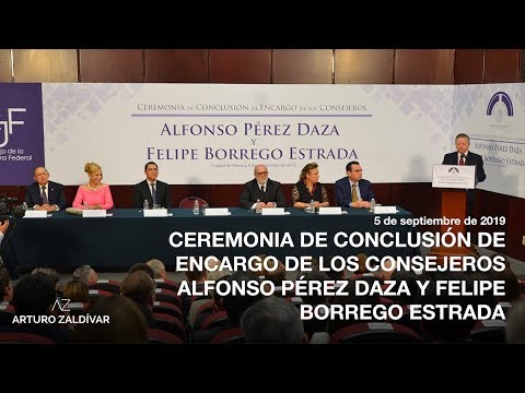 Ceremonia de Conclusión de Encargo de los Consejeros Alfonso Pérez Daza y Felipe Borrego Estrada