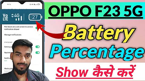 OPPO F23 5G me battery percentage kaise show kare | how to show battery percentage in Oppo f23 5g