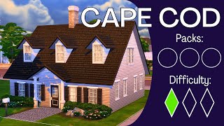 How To Build a CAPE COD COLONIAL Like a Nerd - Base Game In-Depth Sims 4 Building Tutorial