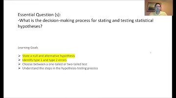 Probability & Statistics Lesson 8.1 (Part 1): Hypothesis Testing