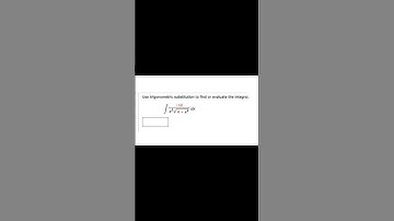#integrals Evaluate the integral using trig substitution @basicmathssolutions510