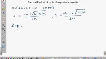 sum and product of roots demo