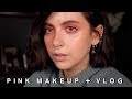 VLOG + PINK MAKEUP TUTORIAL | sunbeamsjess