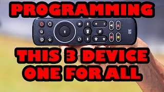 Video tutorial of how the programming works on this 3 device one for
all streaming universal remote. using learning / teaching ability you
can program th...