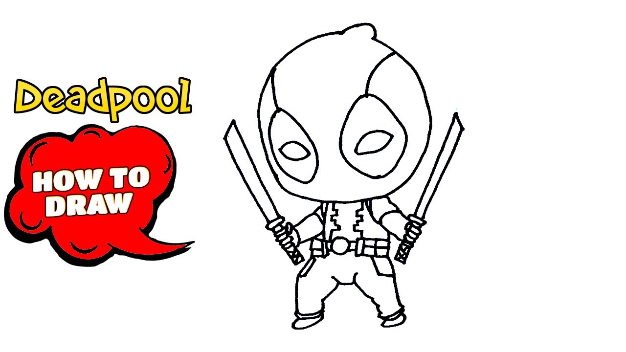 How to draw Deadpool Easy drawing with pen - YouTube