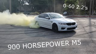 900 HORSEPOWER BMW M5 IS INSANE! LAUNCH CONTROL AND BURNOUTS | 0-60 in 2.2 seconds | Episode 13