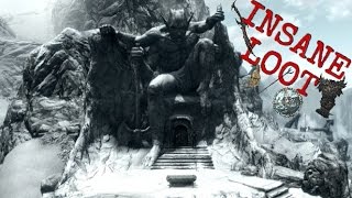 Skyrim | BEST DUNGEON FOR LOOT | Daedric weapons/armour, expensive & rare items!!