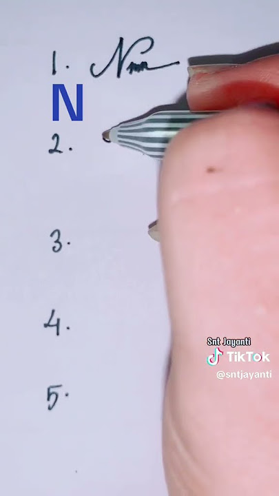 tanda tangan huruf n