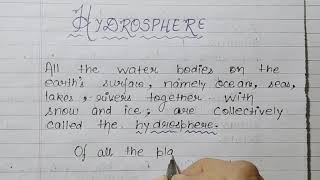 Essay on Hydrosphere | 10 lines on Hydrosphere| Essay on Hydrosphere in English|Few lines