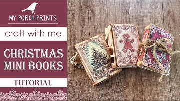 EASY CHRISTMAS MINI BOOK TUTORIAL🎄| Ornaments Stocking Stuffers | My Porch Prints Junk Journal Ideas