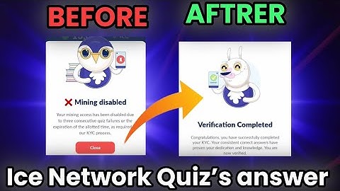Ice network quiz 3 step kyc verificaton All question’s answer