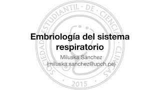 Embriología del sistema respiratorio (parte 1)