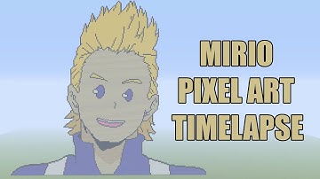 Minecraft Mirio Togata / Lemillion Pixel Art Timelapse (My Hero Academia)