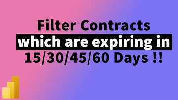 PowerBI Dashboard for contracts expiring in N no of Days | Tutorial for Beginners | MiTutorials