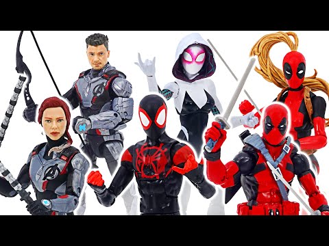 Marvel Avengers <strong>couple</strong> Spider-Man, Spider-Gwen, <strong>Black</strong> Widow, Deadpool! Go! | DuDuPopTOY