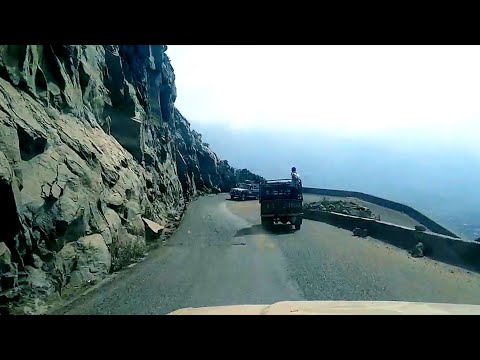 طرق خطيرة عقبة هيجة العبد في محافظة تعز اليمن Yemen