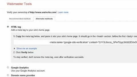 How To Verify Domain Webmaster Tools & Set Preferred Domain