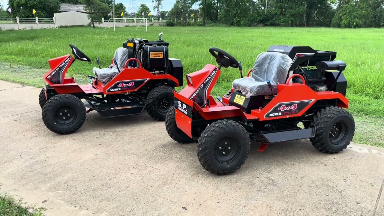 รีวิวรถตัดหญ้านั่งขับ4x4 kubota 3สูบ 4สูบ ติดต่อ 093-2159003,097-2682032 Line ID: @spmower