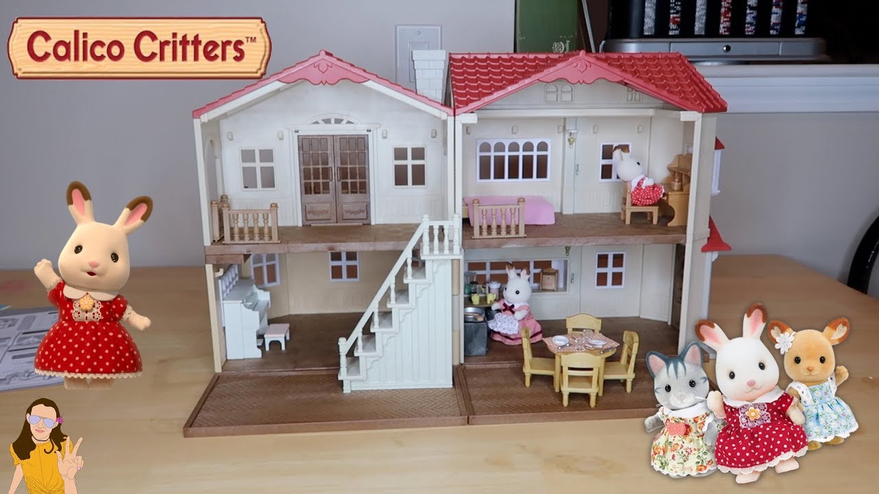 calico critters red roof gift set