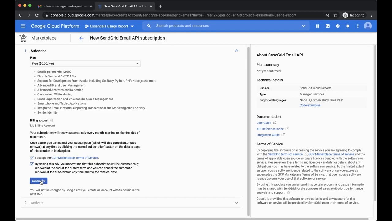 Enable SendGrid API - YouTube