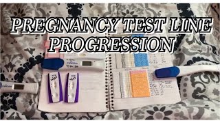 PREGNANCY TEST LINE PROGRESSION| POSITIVE PREGNANCY TEST AT 7 DPO| OVULATION TEST LINE PROGRESSION