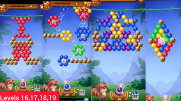 BUBBLE SHOOTER RACOON, mobile Game, mobile Gameplay, Android game, Android gameplay, P  16,17,18,19