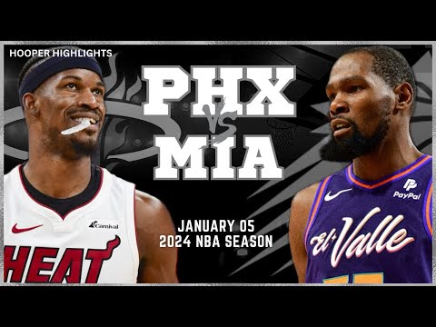 Phoenix Suns vs Miami Heat Full Game Highlights | Jan 5 | 2024 NBA Season