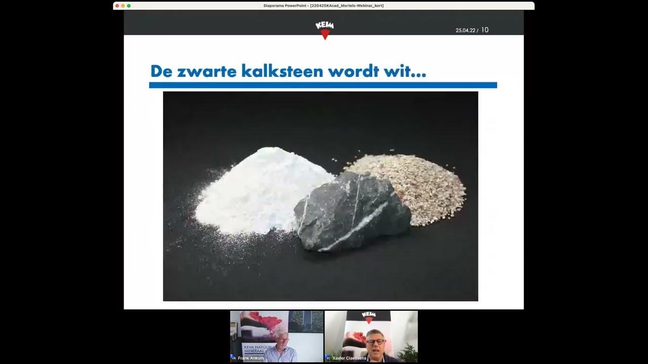 KEIM Webinar Kalk versus CEMENT wanneer