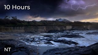 Ocean Thunderstorm Sounds & Lightning at the Beach | Ocean Waves & Thunderstorm Sounds for Sleep by Nature Therapy 26,277 views 9 months ago 10 hours
