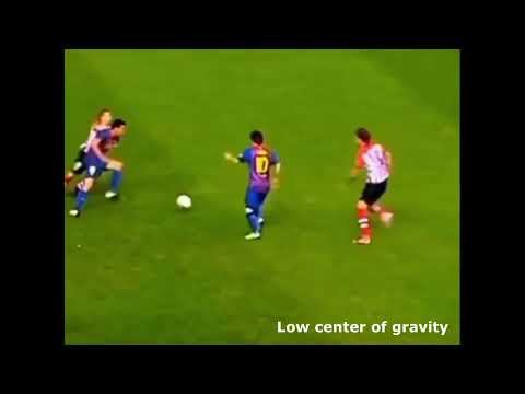 Messi's low center of gravity