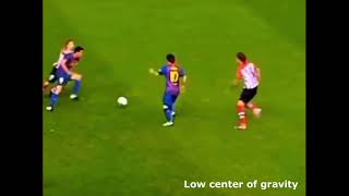 Messi's low center of gravity Information